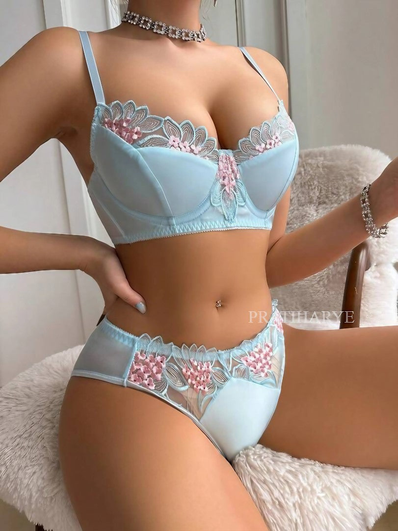 Summer Floral Lace Bridal Bikini set