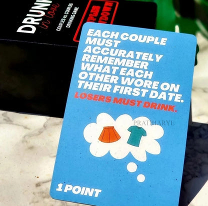 Drunk in Love Couple Showdown Card Game