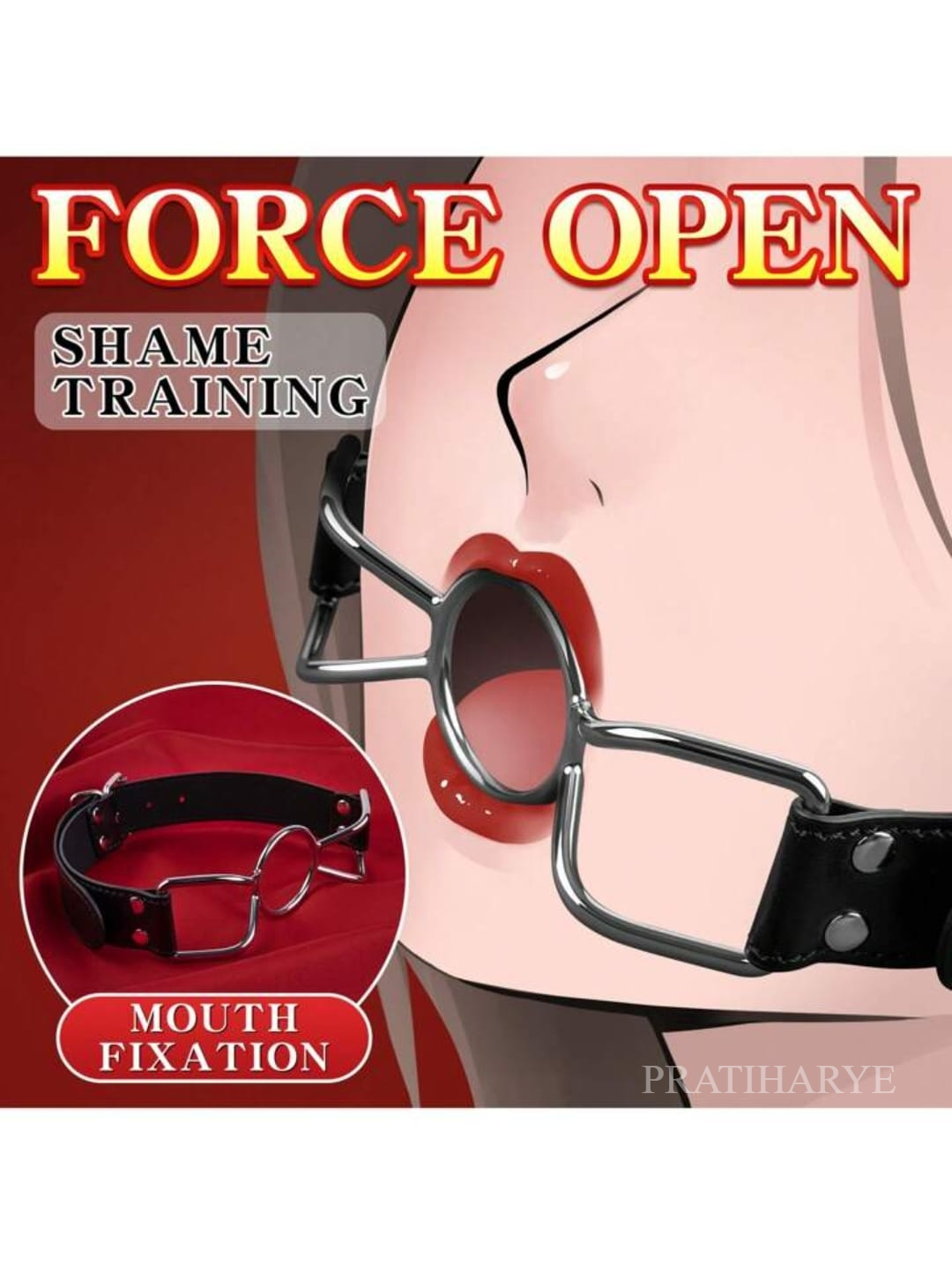 Open Mouth Gag Oral Metal Ring Bondage