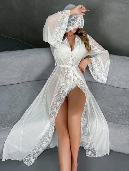 Ethereal Lace Bridal Robe