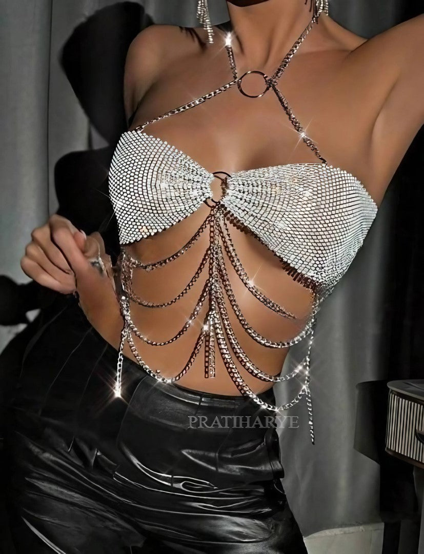 Shine Embellished Crop Top