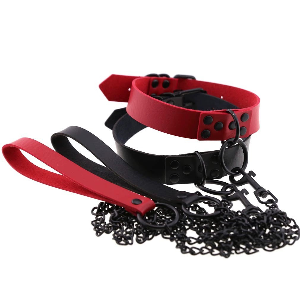 Black Chain Collar Leash