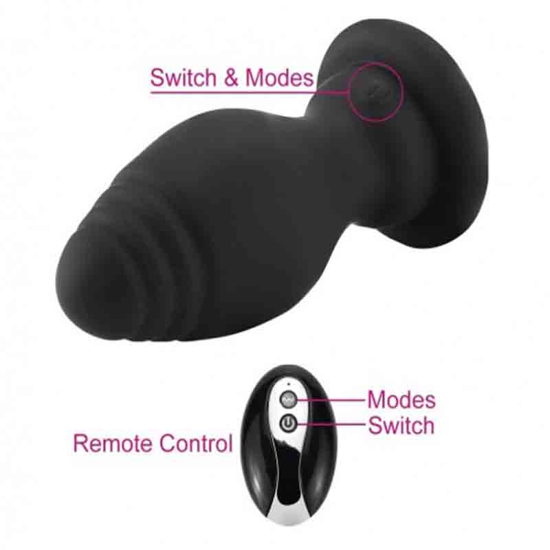 Thick Fox Tail Silicone Vibrator Butt Plug with/without Remote