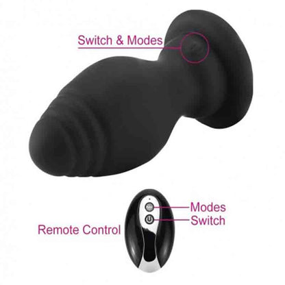 Thick Fox Tail Silicone Vibrator Butt Plug with/without Remote
