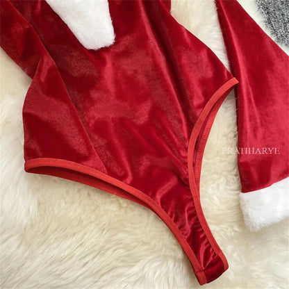 Christmas Bodysuit with Cap