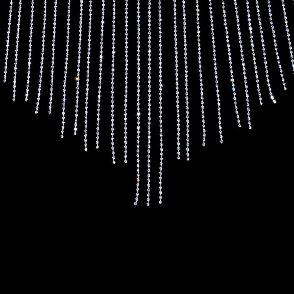 Shiny Rhinestone Tassel Waist Chain