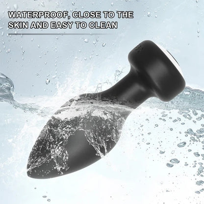 360 Rotation Vibrating Silicone Butt Plug