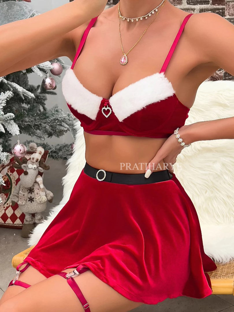 Sexy Christmas Velvet Roleplay Dress