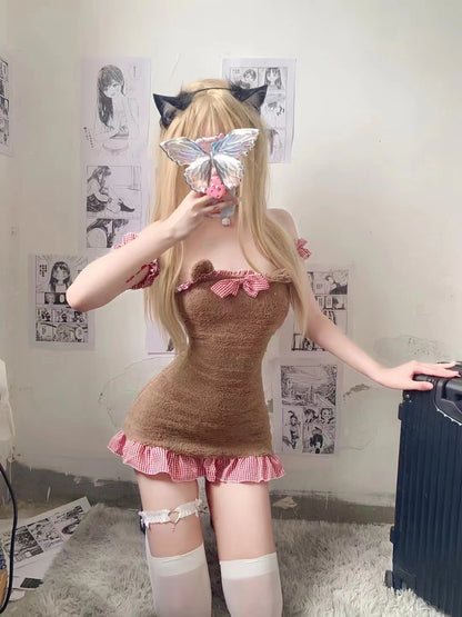 Cute Fur Teddy Roleplay Dress