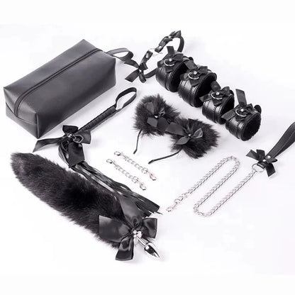 Black 7pc BDSM KIT with Pouch