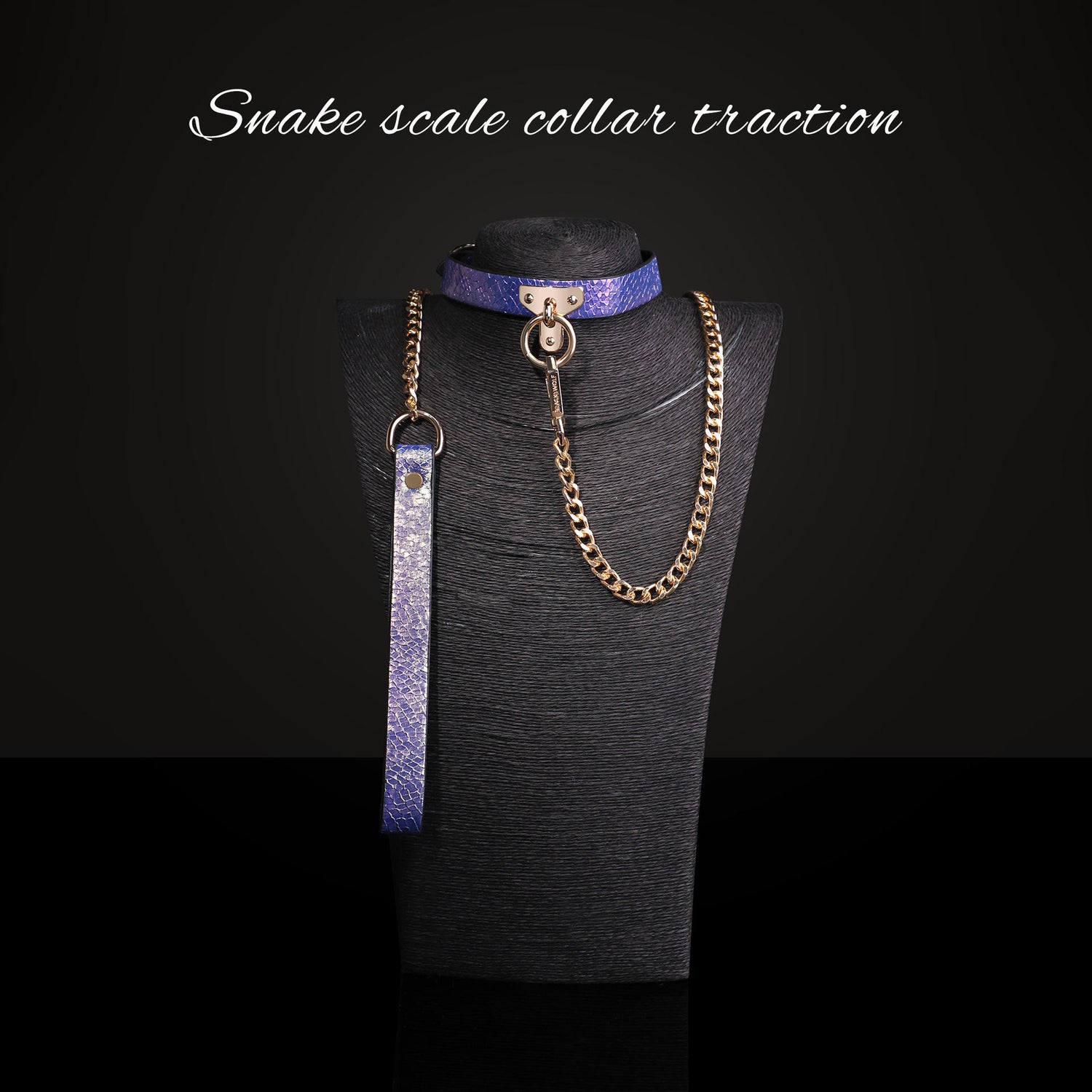 Blue Neck Collar Chain Leash