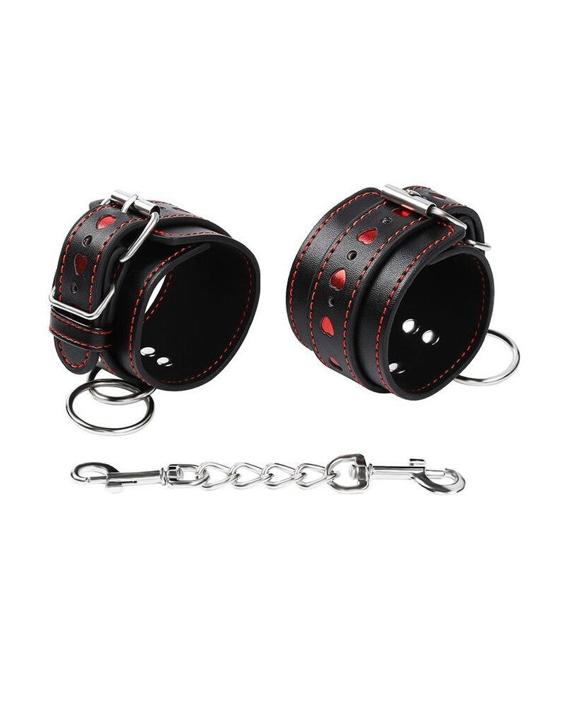 Heart Wrist Cuffs with Chain Connector