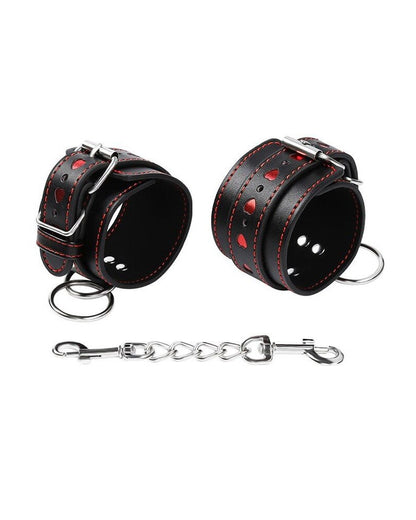 Heart Wrist Cuffs with Chain Connector