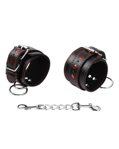 Heart Wrist Cuffs with Chain Connector