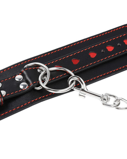 Heart Wrist Cuffs with Chain Connector