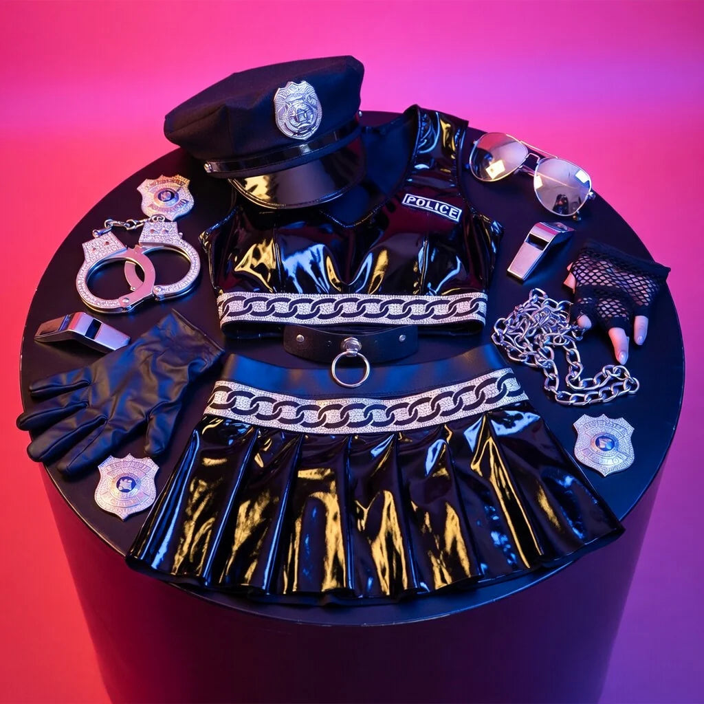 Latex Sexy Police Roleplay set