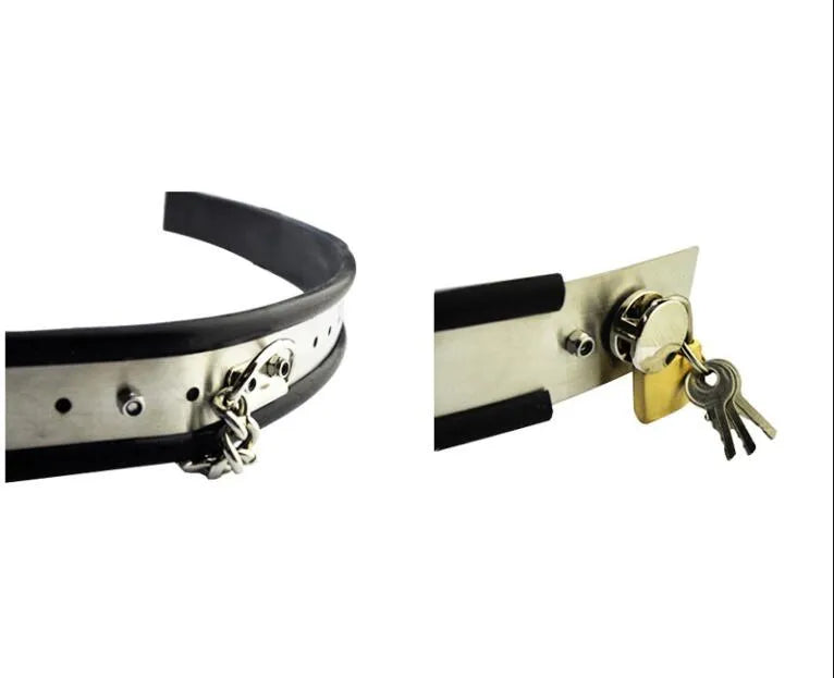Stainless Steel Female Chastity Belt with Butt Plug