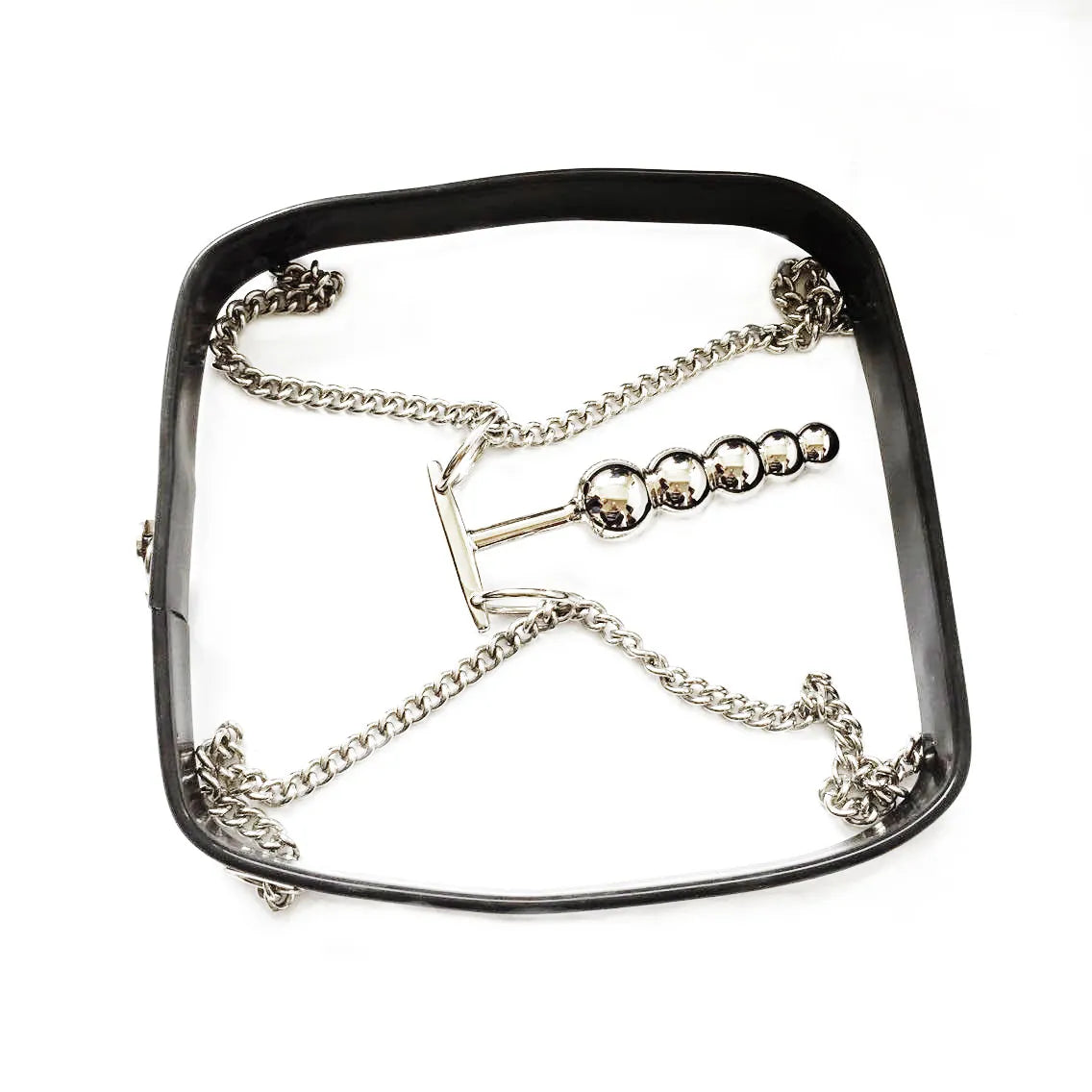 Stainless Steel Female Chastity Belt with Butt Plug