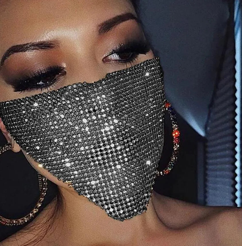 Crystal Masquerade Half Mask