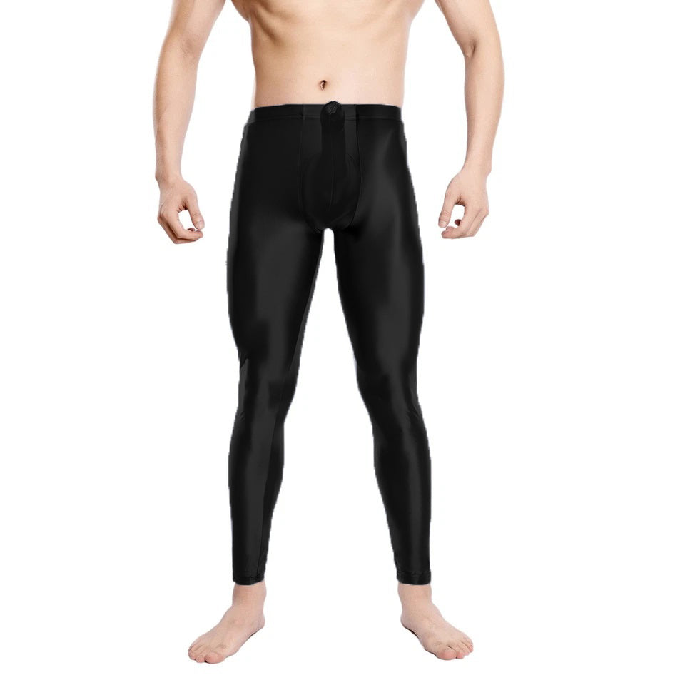 Men’s Metallic Leggings with Dick Pouch