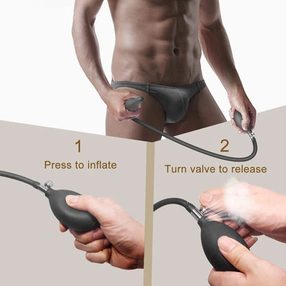 Inflatable Butt/Anal Plug with Hand Pump