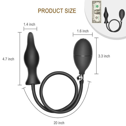Inflatable Butt/Anal Plug with Hand Pump