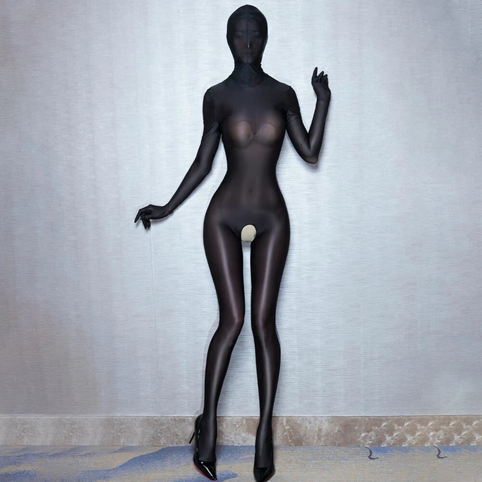 Crotchless Full-Body Zentai Cover Suit