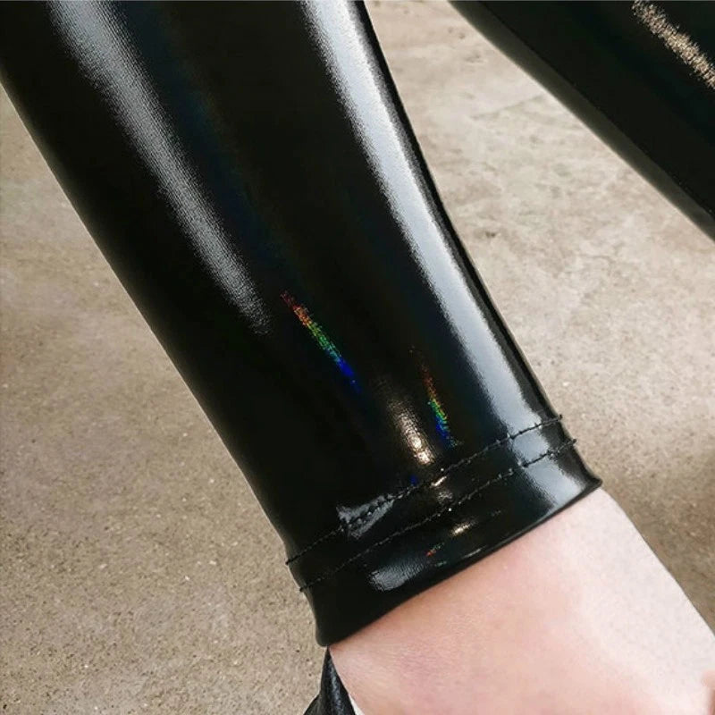 High Gloss Rainbow Shine Vinyl Leggings