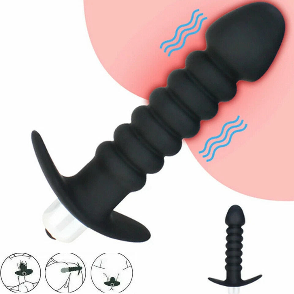 Textured Silicone Vibrating Bullet Dildo