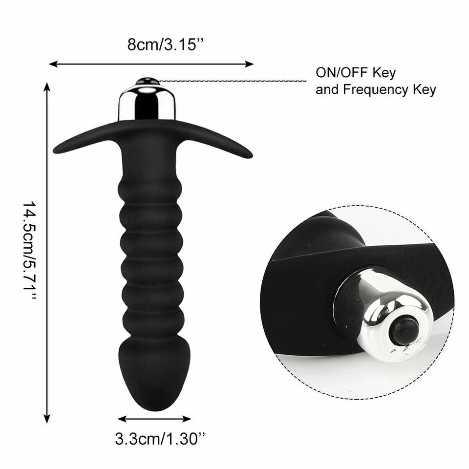 Textured Silicone Vibrating Bullet Dildo