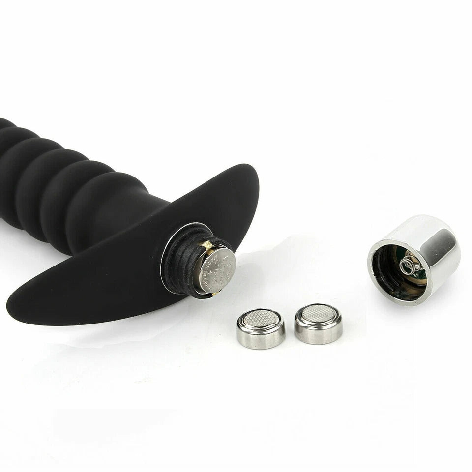 Textured Silicone Vibrating Bullet Dildo