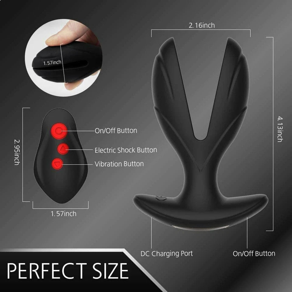 Silicone Wireless Twin Anal/Butt Plug Massager