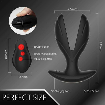 Silicone Wireless Twin Anal/Butt Plug Massager