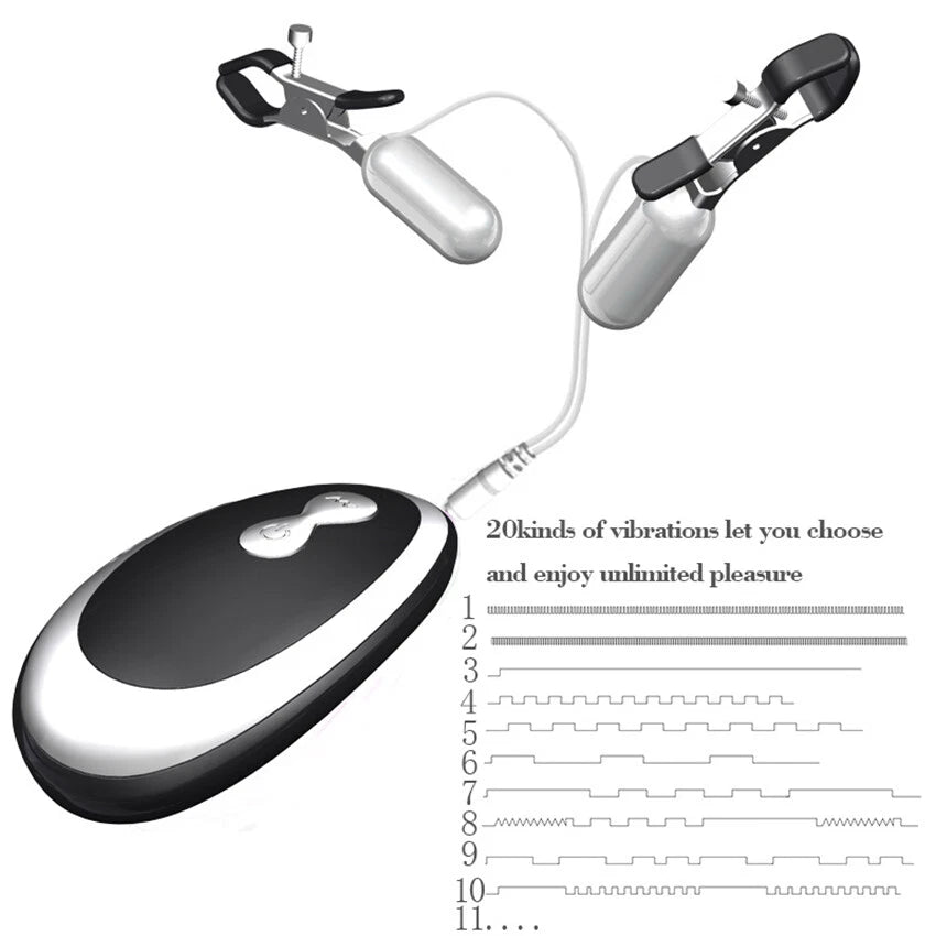 Vibrating Mouse Control Nipple Clamps