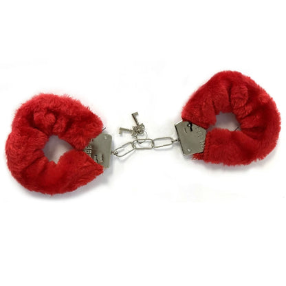 Plush Red Fur Handcuffs