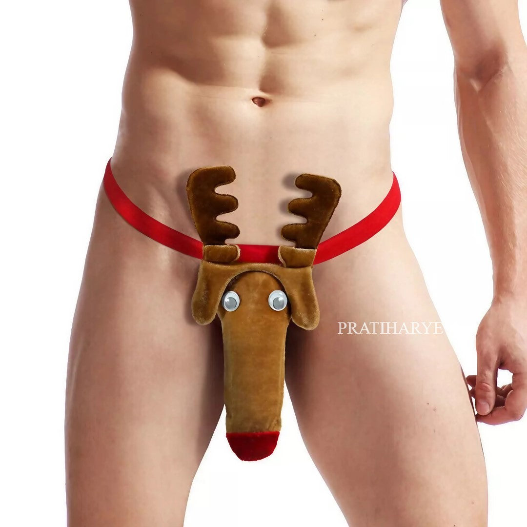 Men Pouch Deer Thong