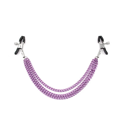 Premium Purple Chain Nipple Clamp