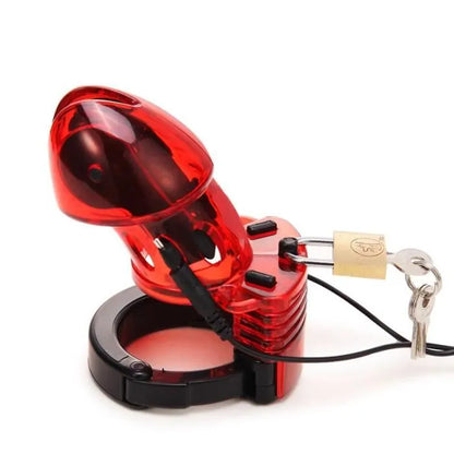 Remote Control Plastic Electric Chastity Cage