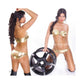 Metallic/Shinny bikini set with legs price