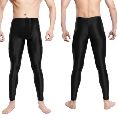 Men’s Metallic Leggings with Dick Pouch