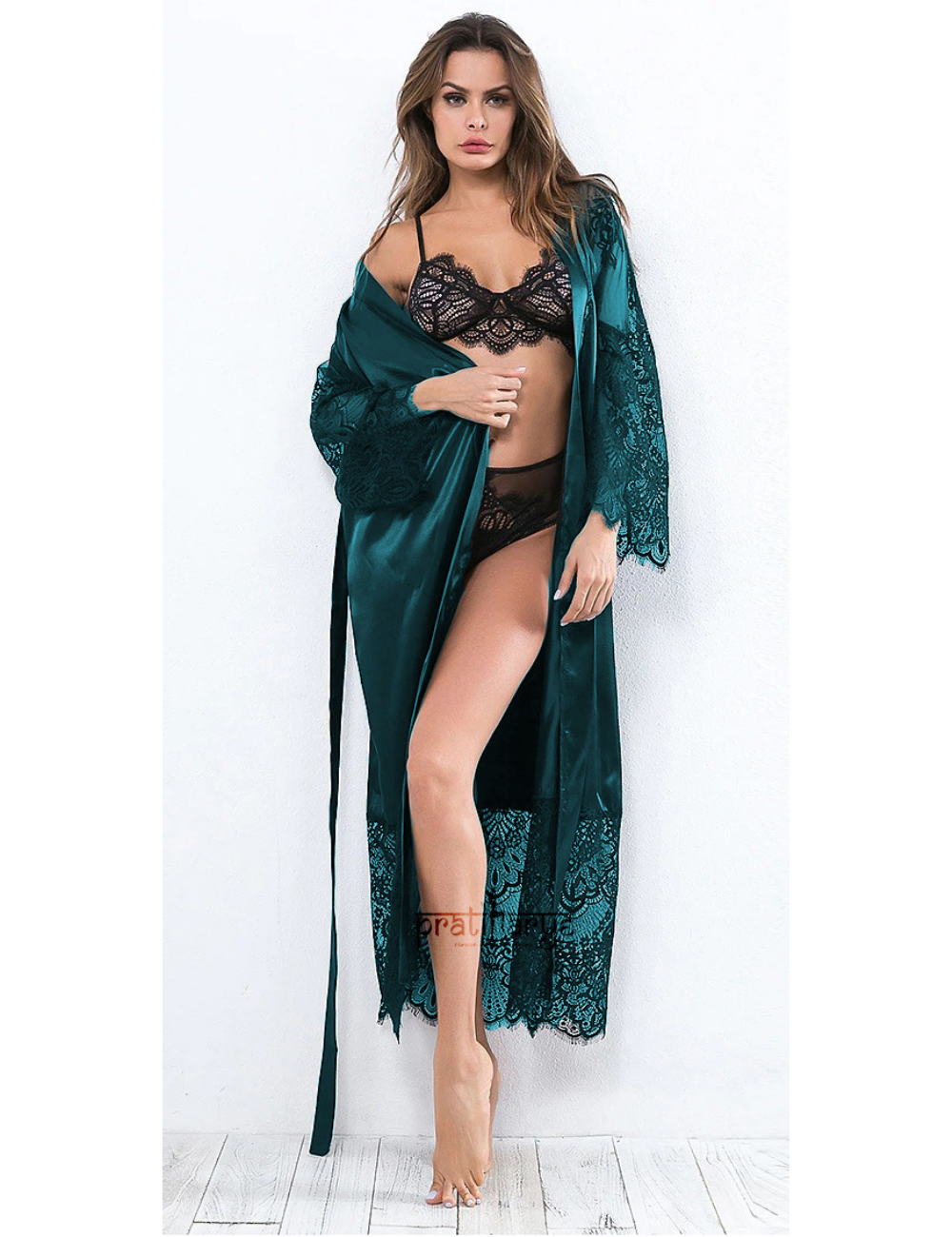 Pratiharye Long Satin Robe &amp; Gown