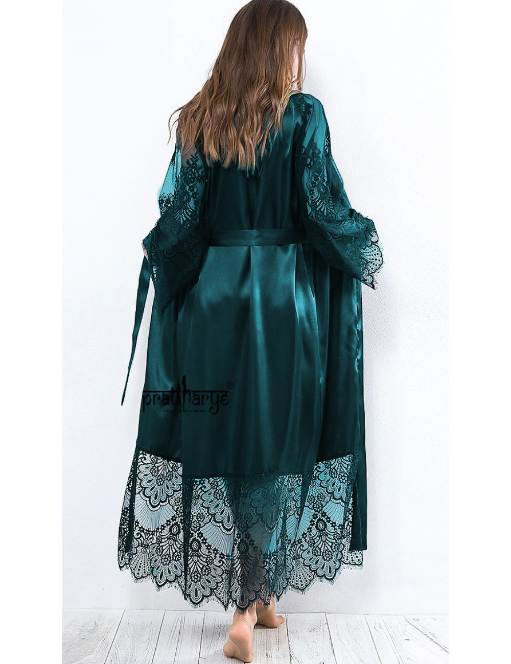 Pratiharye Long Satin Robe &amp; Gown