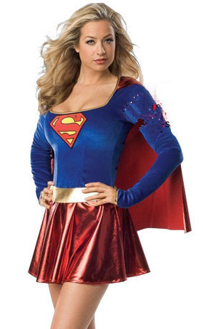 Pratiharye Sexy Superhero Cosplay Bodysuit Halloween - Superwomen Costume with skirt and legs