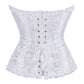 Pratiharye Jacquard Frill Trim Corset with Thong - Corset Tops for Women - Plus Size - M to 4XL