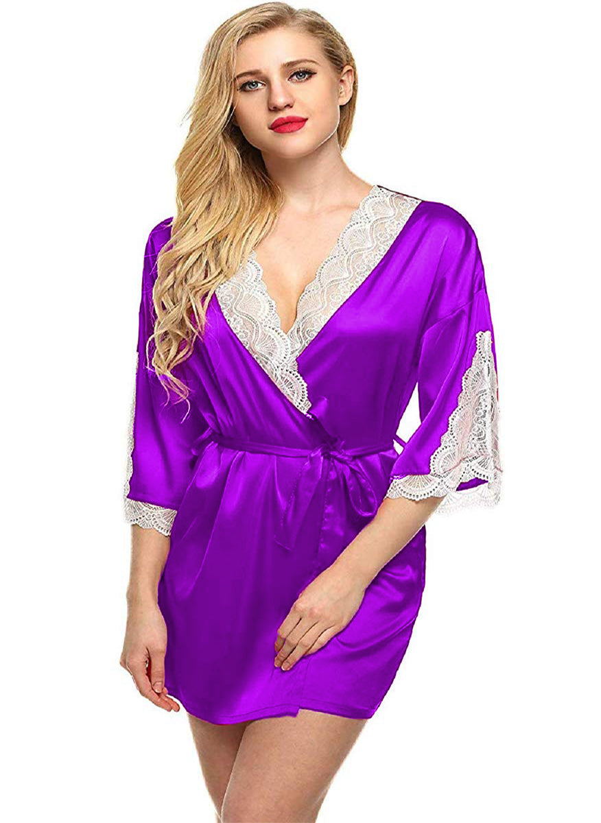 Pratiharye Lace Satin Robe