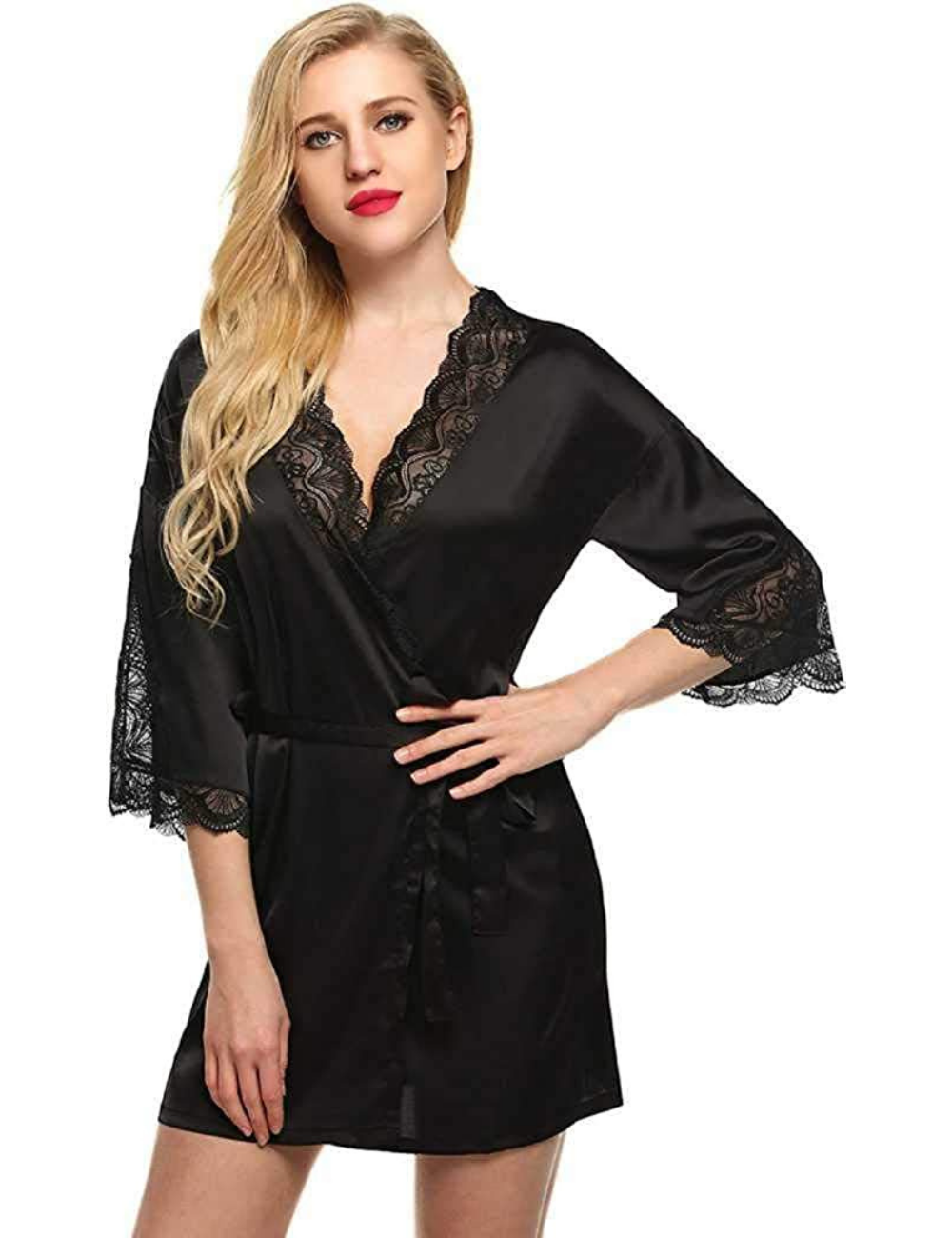 Pratiharye Lace Satin Robe