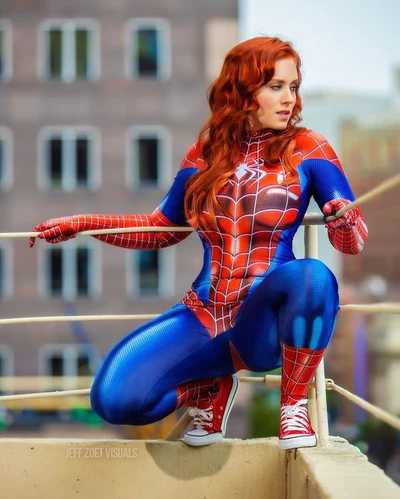 Pratiharye Sexy Superhero Cosplay Bodysuit Halloween - Spider Costume with back zip - No Cortch zip