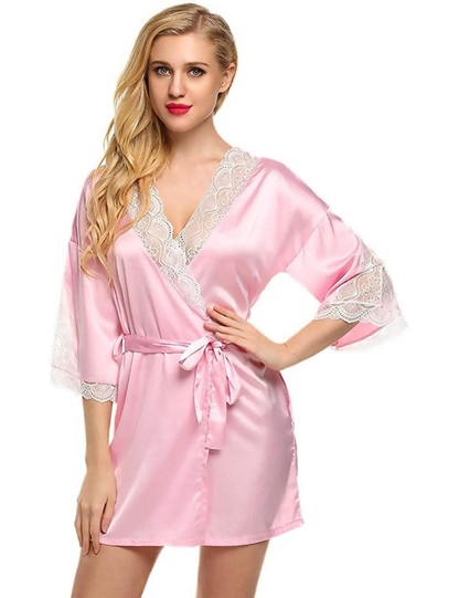 Pratiharye Lace Satin Robe