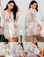 Pratiharye 3/4 Eyelash lace Fabric sheer robe