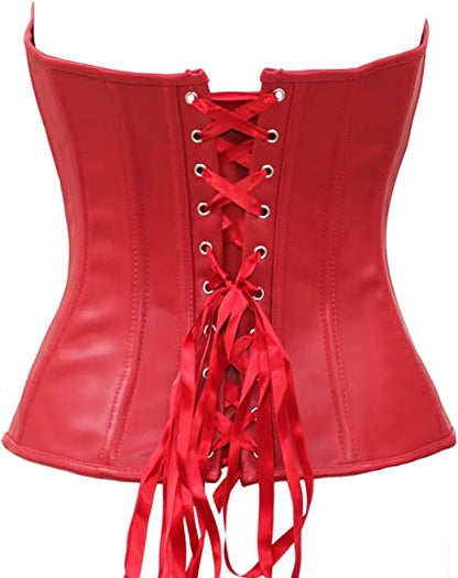 Leather Zipper Front Corset